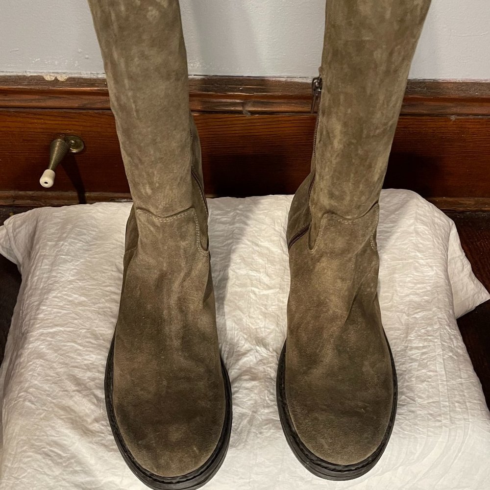 Suede tall boots